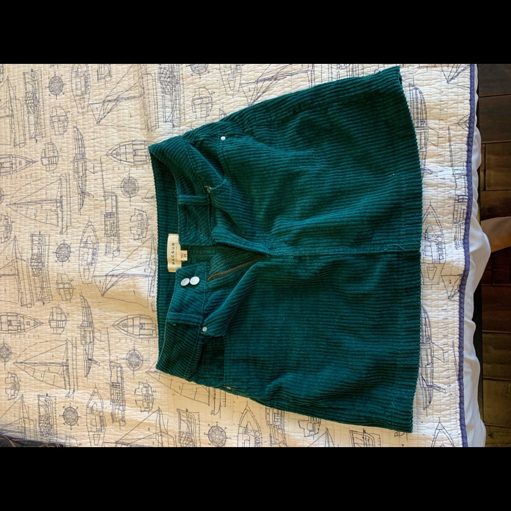 Size 25 Pacsun emerald suede high waisted skirt
